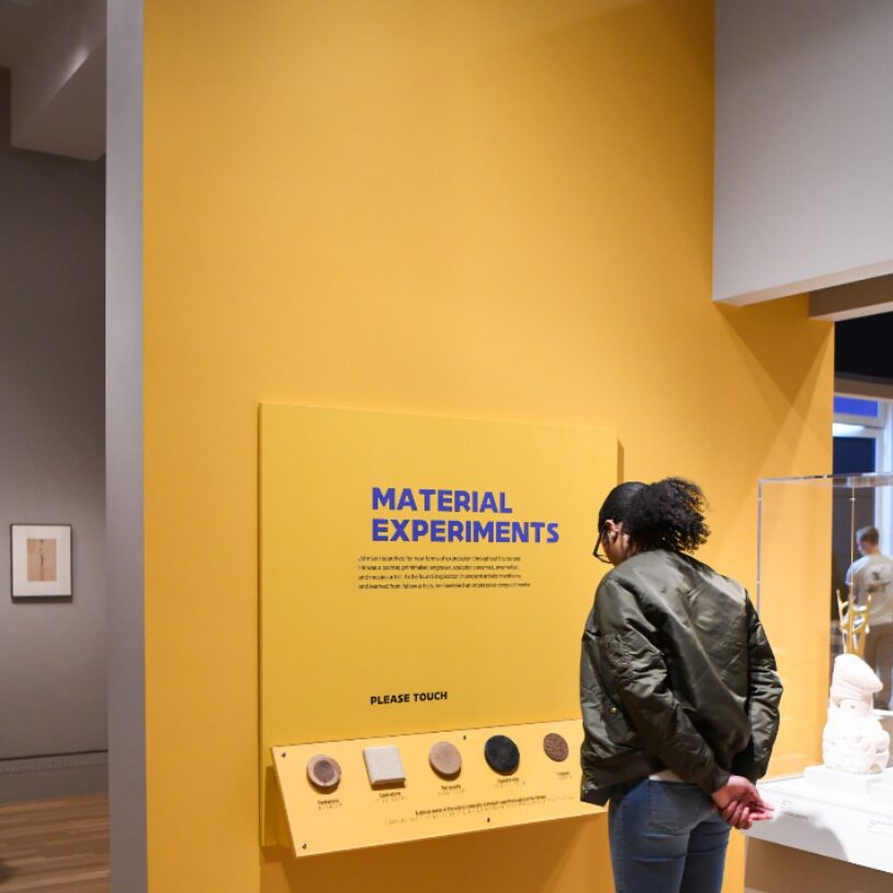 Sargent Claude Johnson, visitor interaction with touchable display