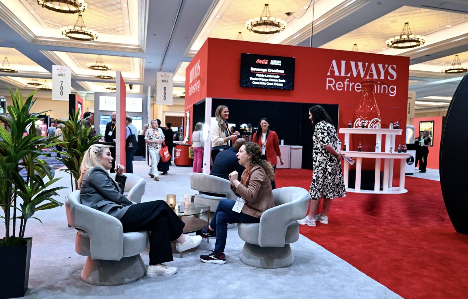 Coca-Cola CinemaCon 2026, hospitality seating and booth environment